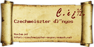 Czechmeiszter Ányos névjegykártya